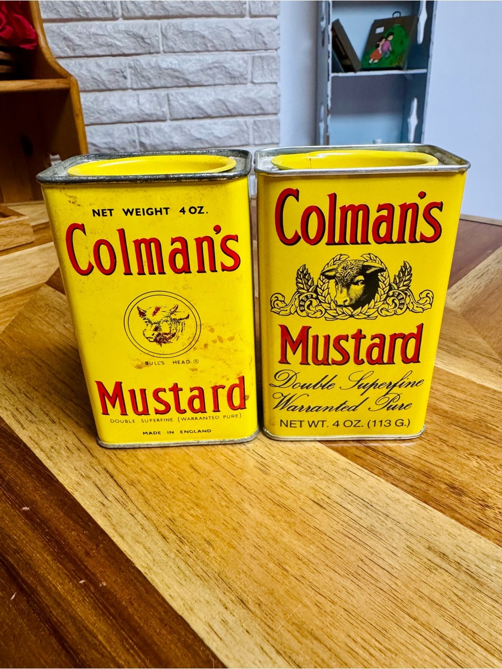 Vintage Colman’s Mustard Tins-Set of 2
